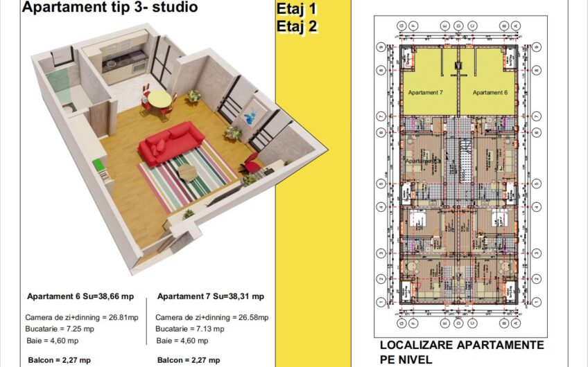 IMI Residence – Sanandrei – Comision 0 – Apartament cu o camera, 38 mp + TVA 9%