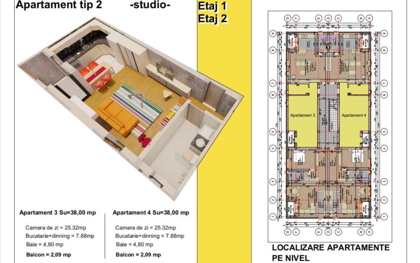 IMI Residence – Sanandrei – Comision 0 – Apartament cu o camera, 38 mp + TVA 9%