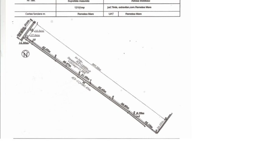 Remetea Mare – teren extravilan agricol langa autostrada – S:12000mp