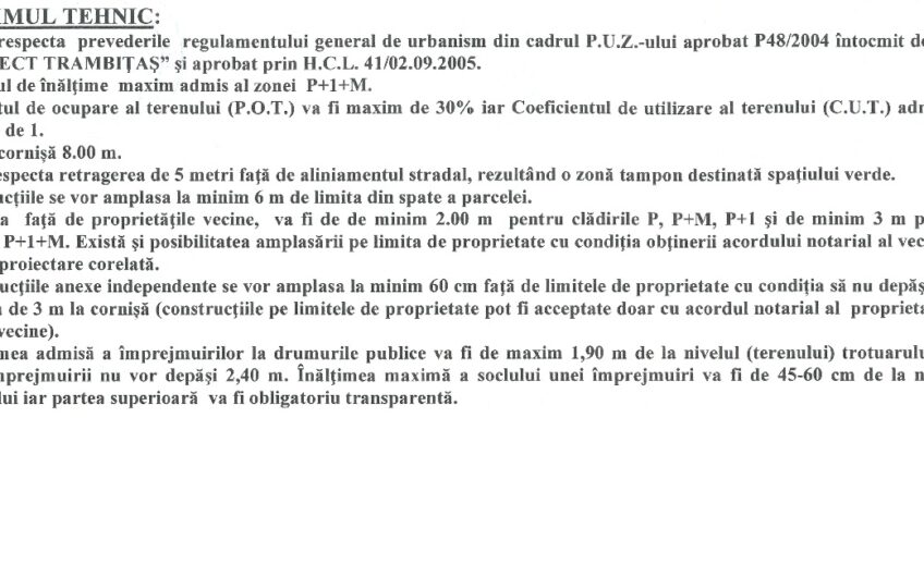 Mosnita Noua – Teren intravilan – S:604mp – FS:14m – Utilitati