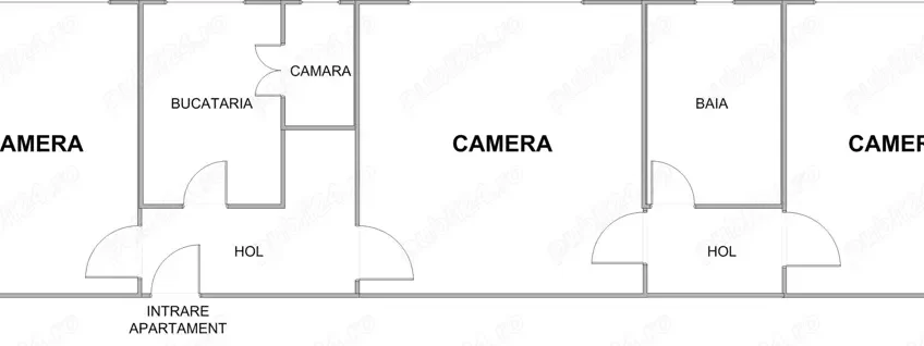 Piata  700 [ Central ] – Apartament 3 Camere – Curte