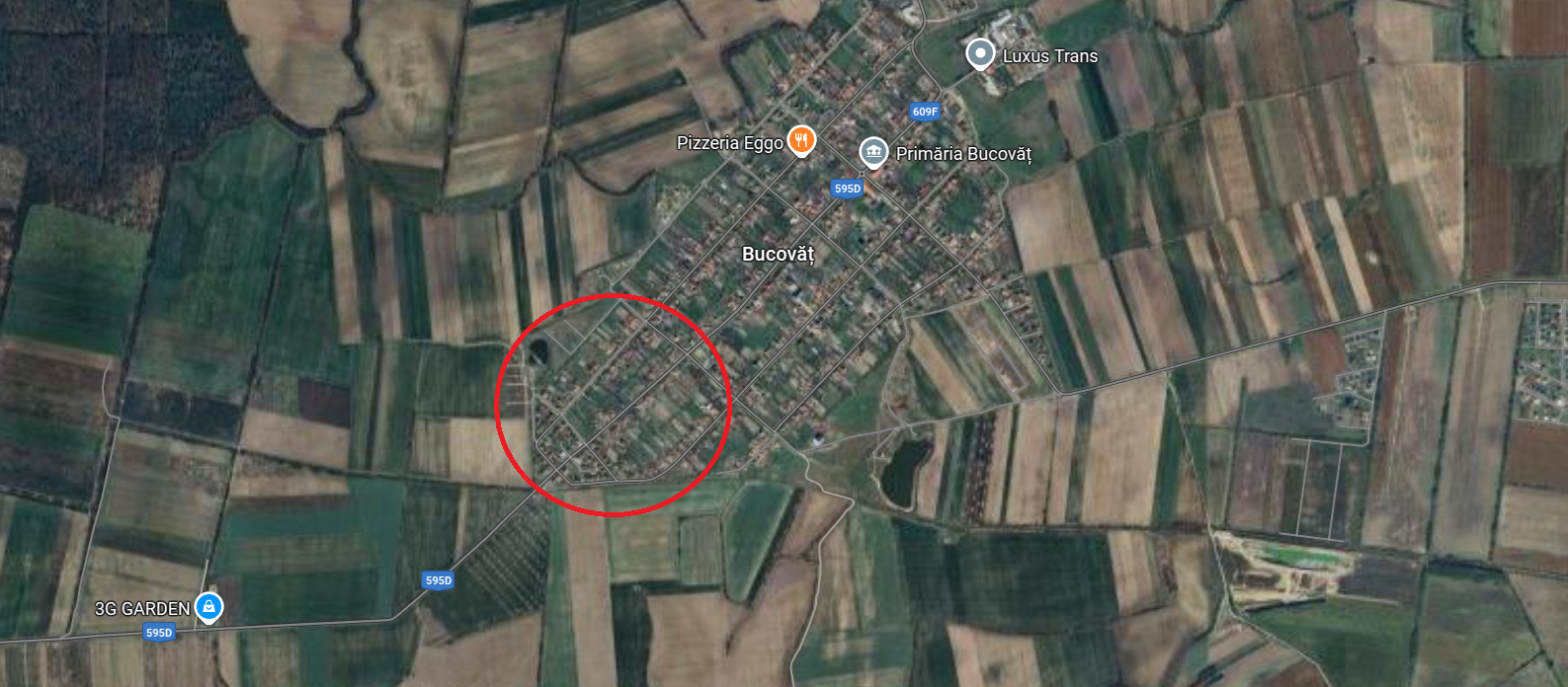 Bucovat – Teren intravilan – S:3529mp – Fs:42,8 – In vatra satului
